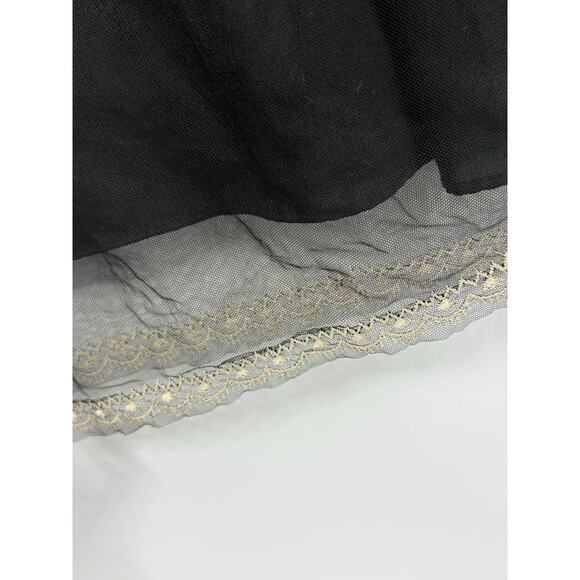 By Megyn Maxi Dress Women Size 10/12 (Estimated) Black Embroidered Floral Mesh - Picture 8 of 12